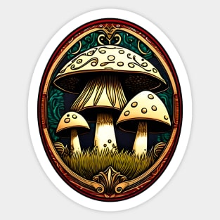 Mushroom Family Sticker